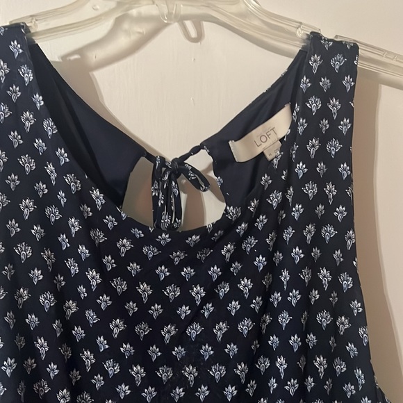 Blue cinch waist tank topped midi dress - Picture 4 of 5